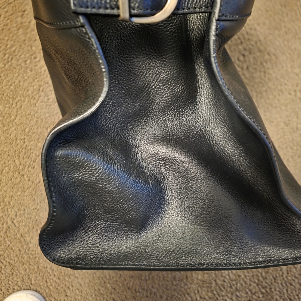 Elegant Black Pratesi GRAN MARGOT Leather Handbag - Picture 5 of 9